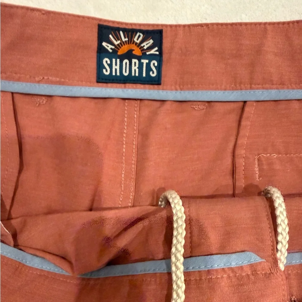 Faherty Lot of 2 All Day Shorts Sz 40 7” inseam NWOT Burnt Red & Sunset Orange